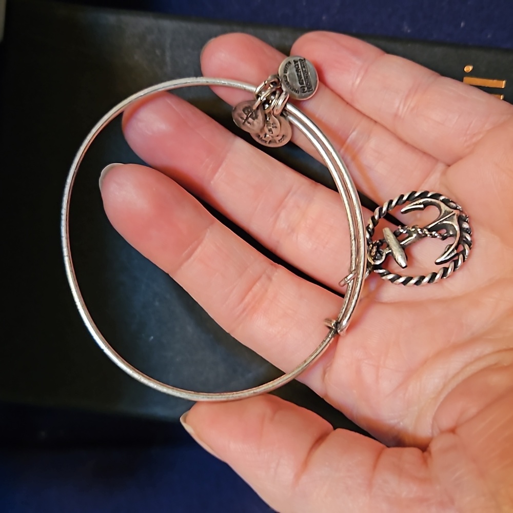 Alex and Ani anchor charm bracelet
